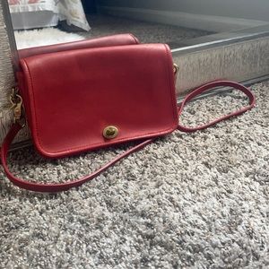 (Price Firm) Red Coach Bag